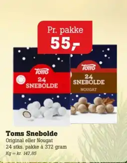 Poetzsch Padborg Toms Snehbolde tilbud