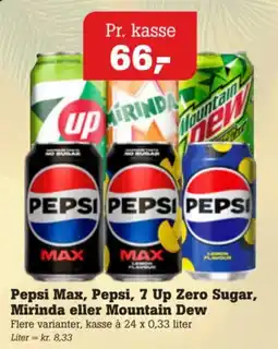 Poetzsch Padborg Pepsi Max, Pepsi, 7 Up Zero Sugar, Mirinda eller Mountain Dew tilbud