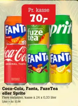 Poetzsch Padborg Coca-Cola, Fanta, FuzeTea eller Sprite tilbud
