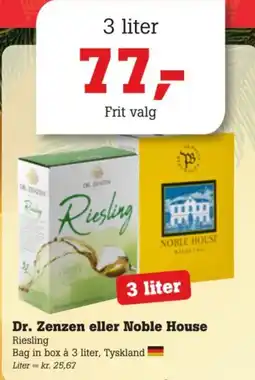 Poetzsch Padborg Dr. Zenzen eller Noble House Riesling tilbud