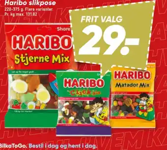 Haribo frit valg