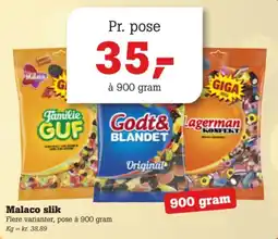 Poetzsch Padborg Malaco slik tilbud