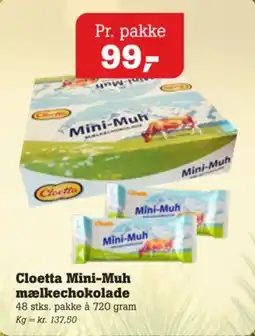 Poetzsch Padborg Cloetta Mini-Muh maelkechokolade tilbud