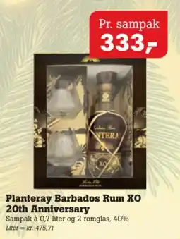 Poetzsch Padborg Planteray Barbados Rum XO 20th Anniversary tilbud