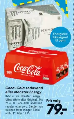 Bilka Coca-Cola sodavand eller Monster Energy tilbud