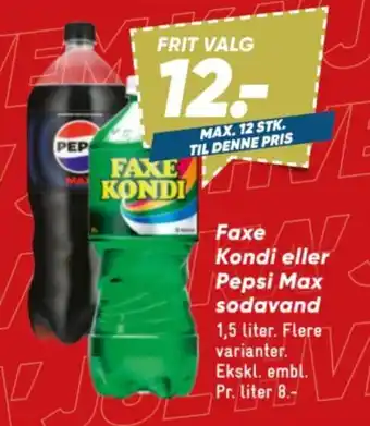 Faxe Kondi eller Pepsi Max sodavand
