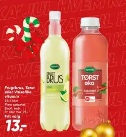 Bilka Rynkeby Frugtbrus, Torst eller Valsølille vitamin tilbud