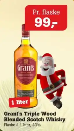 Poetzsch Padborg Grant's Triple Wood Blended Scotch Whisky tilbud