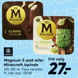 Bilka Magnum 3-pak eller Minecraft ispinde tilbud