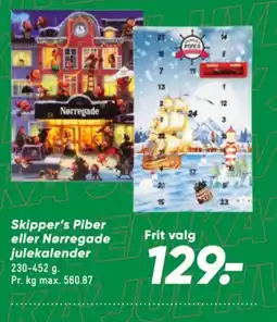 Bilka Skipper's Piber eller Nørregade julekalender tilbud