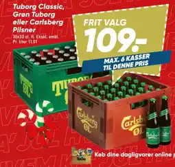 Bilka Tuborg Classic Grøn Tuborg eller Carlsberg Pilsner tilbud