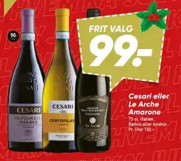 Bilka Cesari eller Le Arche Amarone tilbud