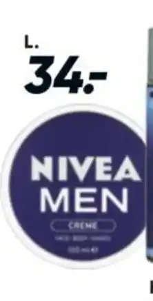 Bilka Nivea men Face-body-hands creme tilbud