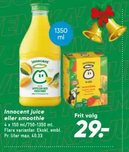 Bilka Innocent juice eller smoothie tilbud
