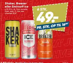 Bilka Shaker Breezer Smirnoff ice tilbud