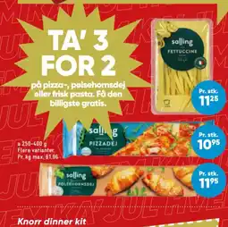 Bilka Salling pizza-, pølsehornsdøj eller frisk pasta tilbud