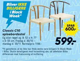 Bilka Classic C10 spisebordsstol tilbud