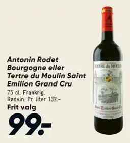 Bilka Antonin Rodet Bourgogne eller Tertre du Moulin Saint Emilion Grand Cru tilbud