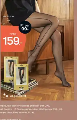 Bilka Beautiful by V3s strømpebukser tilbud