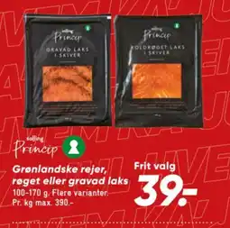 Bilka Salling Princip Grønlandske Rejer Røget Eller Gravad Laks tilbud