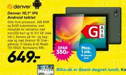 Bilka Denver 10,1" IPS Android tablet tilbud