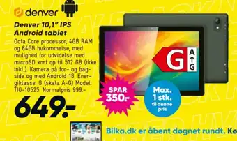 Denver 10,1" IPS Android tablet