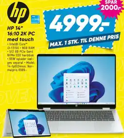 Bilka Hp 14 16:10 2k pc med touch tilbud