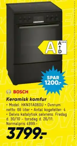 Bilka Bosch Keramisk komfur tilbud