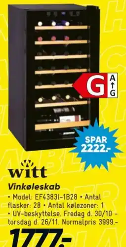 Bilka witt Vinkøleskab tilbud