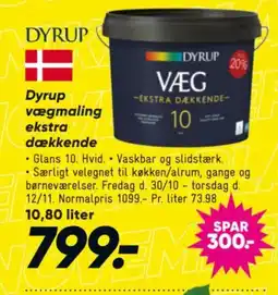 Bilka Dyrup vægmaling ekstra dækkende tilbud