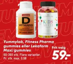 Bilka Yummilab Fitness Pharma gummies eller Lekaform Maxi/gummies tilbud