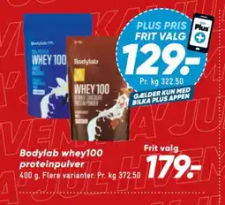 Bilka Bodylab whey100 proteinpulver tilbud