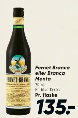 Bilka Fernet Branca Menta tilbud