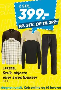 Bilka JJ Rebel strik skjorte eller sweatbukser tilbud