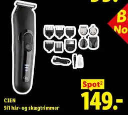 Lidl Cien 5i1 hår- og skægtrimmer tilbud