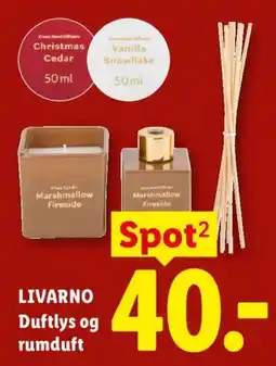 Lidl Livarno Duftlys og rumduft tilbud