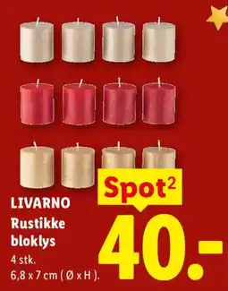 Lidl Livarno rustikke bloklys tilbud