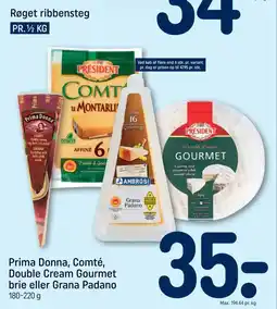 REMA 1000 Prima Donna Comté Double Cream Gourmet brie eller Grana Padano tilbud