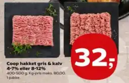 Kvickly Coop hakket gris & kalv tilbud