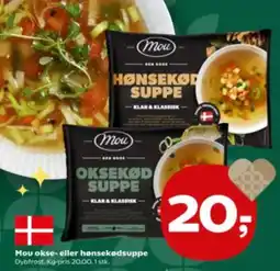 Kvickly Mou okse- eller honsekødsuppe tilbud