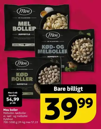 Mou melboller kødboller kød- og melboller