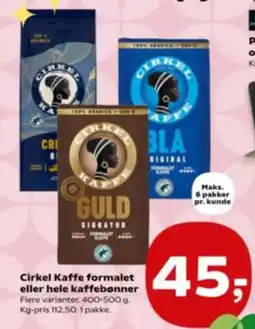 Kvickly Cirkel Kaffe tilbud