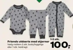 Kvickly Friends uldserie med stjerner tilbud