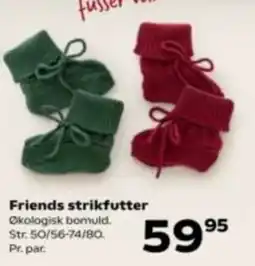 Kvickly Friends strikfutter tilbud