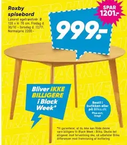 Bilka Roxby spisebord tilbud