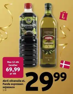 Løvbjerg Abril olivenolie el. Panda expressen sojasauce tilbud