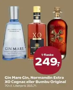 Kvickly Gin Mare Gin, Normandin Extra XO Cognac eller Bumbu Original tilbud