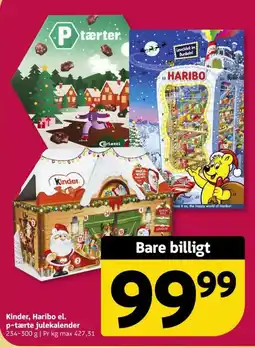 Løvbjerg Kinder, Haribo el. p-tærte julekalender tilbud