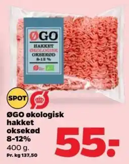 Netto ØGO økologisk hakket oksekød tilbud