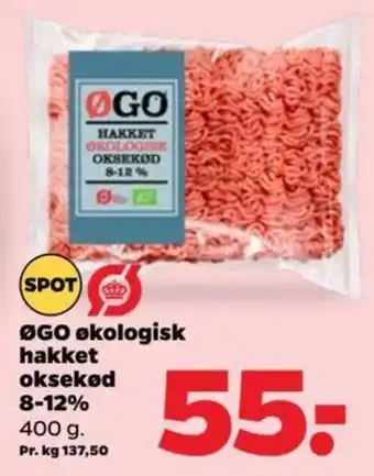 ØGO økologisk hakket oksekød